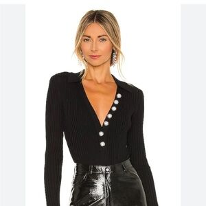 RONNY KOBO 
Tasmine Bodysuit - Black